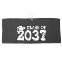 Class Of 2037 Grow With Me Handprints Space On Back Large Microfiber Waffle Golf Towel