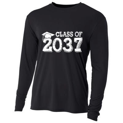 Class Of 2037 Grow With Me Handprints Space On Back Cooling Performance Long Sleeve Crew