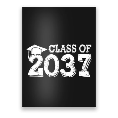 Class Of 2037 Grow With Me Handprints Space On Back Poster