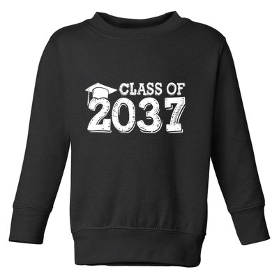 Class Of 2037 Grow With Me Handprints Space On Back Toddler Sweatshirt