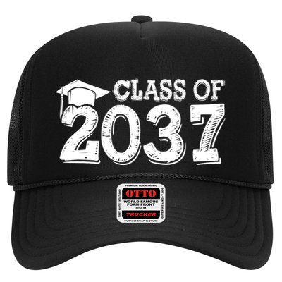 Class Of 2037 Grow With Me Handprints Space On Back Trucker Hat