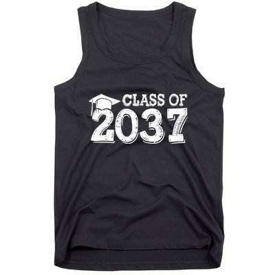 Class Of 2037 Grow With Me Handprints Space On Back Tank Top
