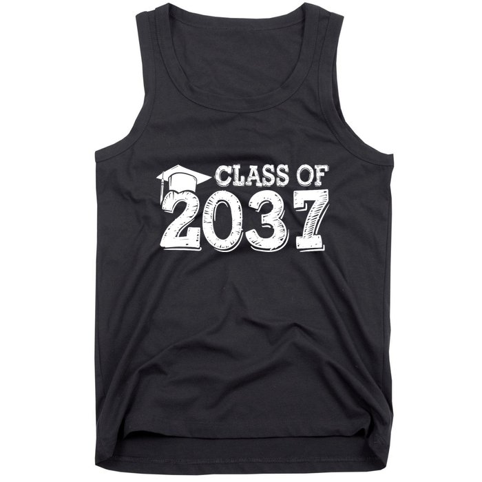 Class Of 2037 Grow With Me Handprints Space On Back Tank Top