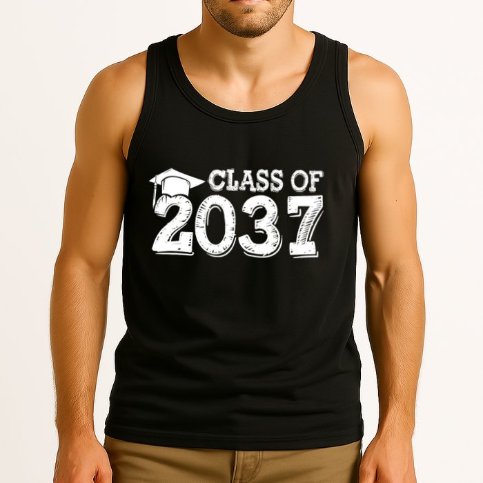 Class Of 2037 Grow With Me Handprints Space On Back Tank Top