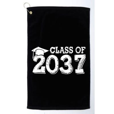 Class Of 2037 Grow With Me Handprints Space On Back Golf Towel