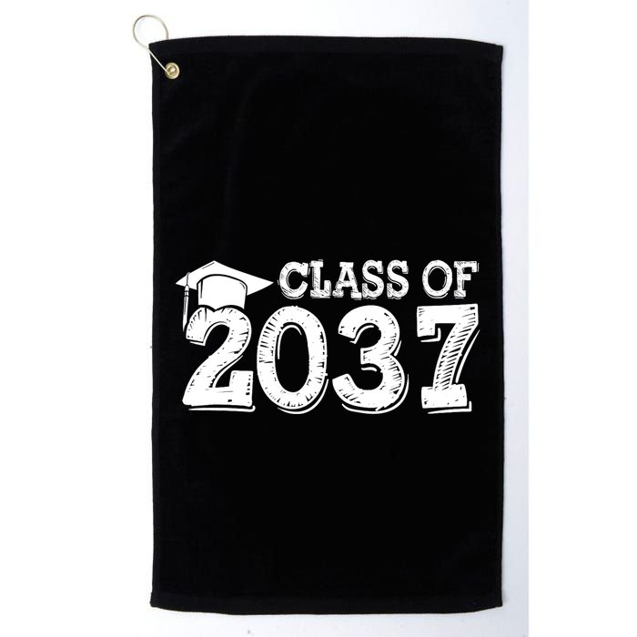 Class Of 2037 Grow With Me Handprints Space On Back Golf Towel