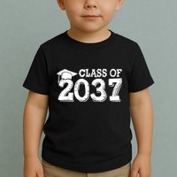 Class Of 2037 Grow With Me Handprints Space On Back Toddler T-Shirt