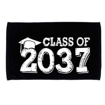 Class Of 2037 Grow With Me Handprints Space On Back Microfiber Hand Towel