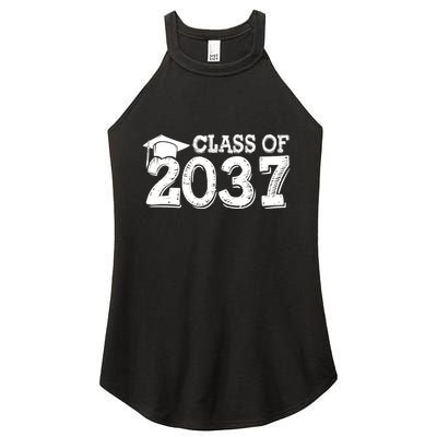 Class Of 2037 Grow With Me Handprints Space On Back Women's Perfect Tri Rocker Tank