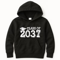 Class Of 2037 Grow With Me Handprints Space On Back Kids Hoodie