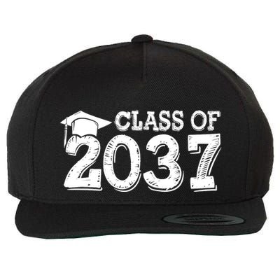 Class Of 2037 Grow With Me Handprints Space On Back Wool Snapback Cap
