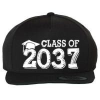 Class Of 2037 Grow With Me Handprints Space On Back Wool Snapback Cap