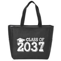 Class Of 2037 Grow With Me Handprints Space On Back Zip Tote Bag