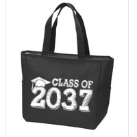 Class Of 2037 Grow With Me Handprints Space On Back Zip Tote Bag