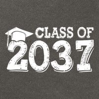 Class Of 2037 Grow With Me Handprints Space On Back Cotton Canvas Backpack
