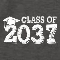 Class Of 2037 Grow With Me Handprints Space On Back Vector Backpack