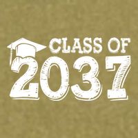 Class Of 2037 Grow With Me Handprints Space On Back Garment-Dyed Women's Muscle Tee