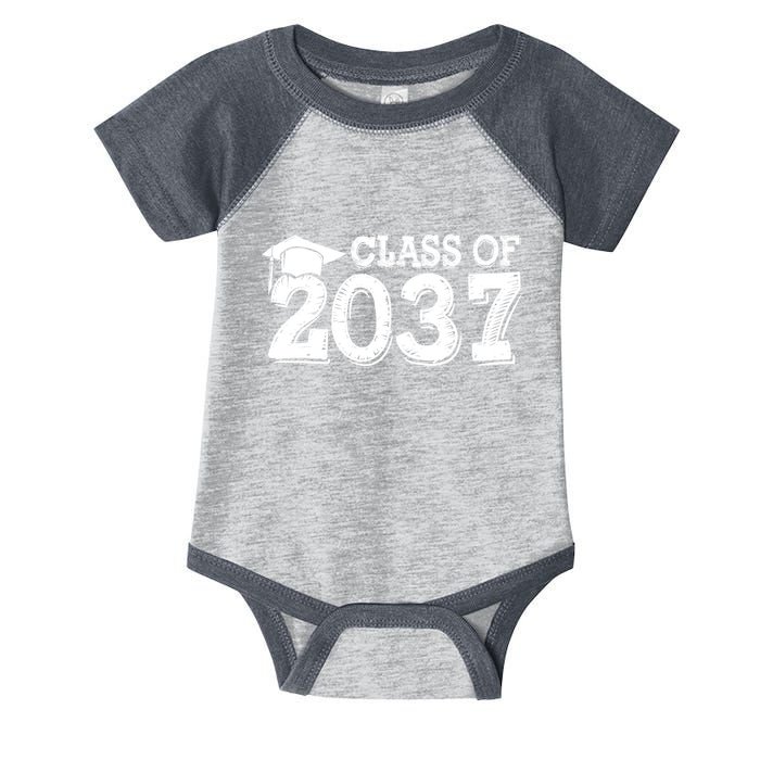 Class Of 2037 Grow With Me Handprints Space On Back Infant Baby Jersey Bodysuit