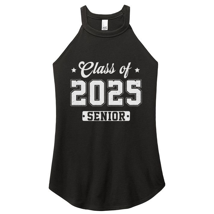 Class Of 2025 Senior 2025 Graduation 2025 Back To School Women's Perfect Tri Rocker Tank