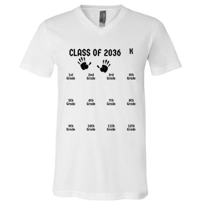 Class Of 2036 Grow With Me V-Neck T-Shirt