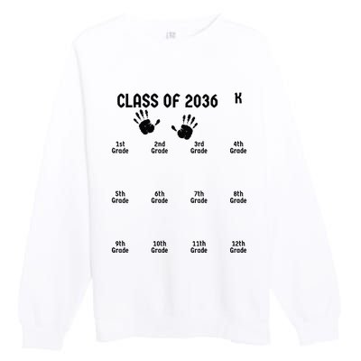 Class Of 2036 Grow With Me Premium Crewneck Sweatshirt