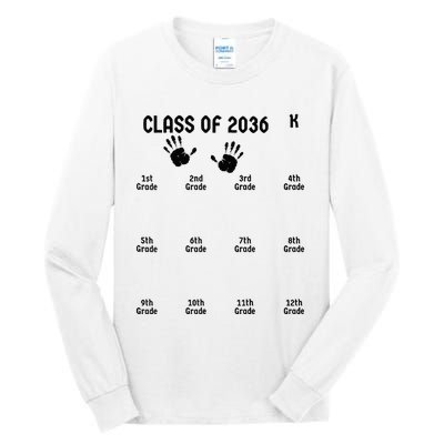 Class Of 2036 Grow With Me Tall Long Sleeve T-Shirt