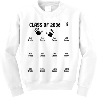 Class Of 2036 Grow With Me Kids Sweatshirt