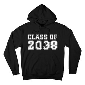 Class Of 2038 Grow With Me Graduates Kindergarten Hoodie