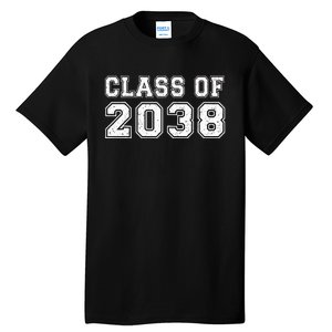 Class Of 2038 Grow With Me Graduates Kindergarten Tall T-Shirt