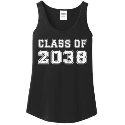 Class Of 2038 Grow With Me Graduates Kindergarten Ladies Essential Tank