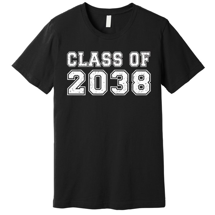 Class Of 2038 Grow With Me Graduates Kindergarten Premium T-Shirt