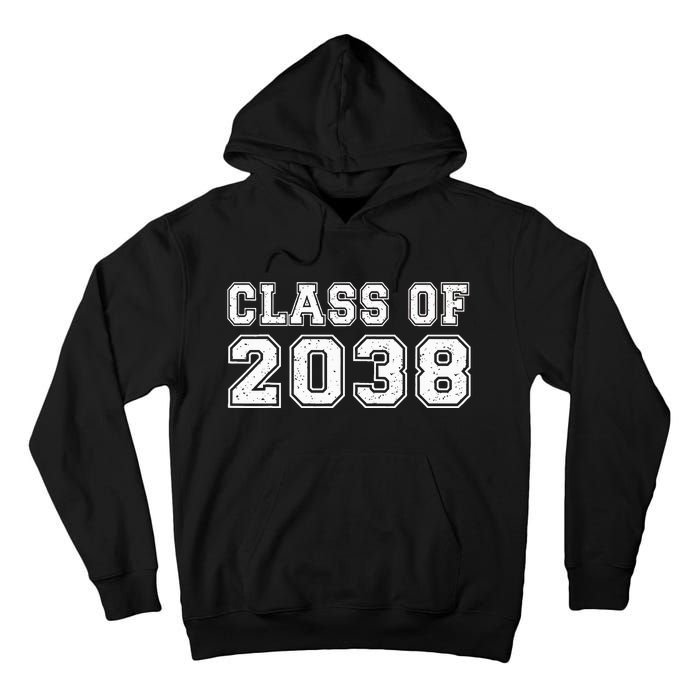 Class Of 2038 Grow With Me Graduates Kindergarten Tall Hoodie