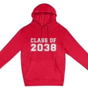 Class Of 2038 Grow With Me Graduates Kindergarten Premium Pullover Hoodie