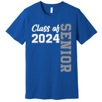 Class Of 2024 Senior 24 Meaningful Gift High School Graduation Party Gift Premium T-Shirt