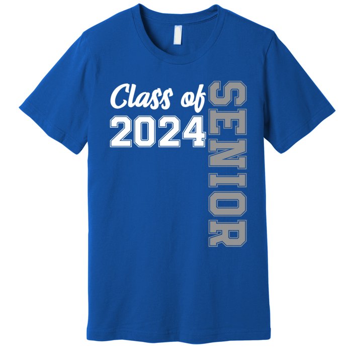 Class Of 2024 Senior 24 Meaningful Gift High School Graduation Party Gift Premium T-Shirt