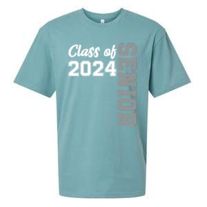 Class Of 2024 Senior 24 Meaningful Gift High School Graduation Party Gift Sueded Cloud Jersey T-Shirt