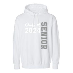 Class Of 2024 Senior 24 Meaningful Gift High School Graduation Party Gift Garment-Dyed Fleece Hoodie