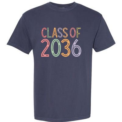 Class Of 2036 Grow With Me Graduation First Day Of School Garment-Dyed Heavyweight T-Shirt