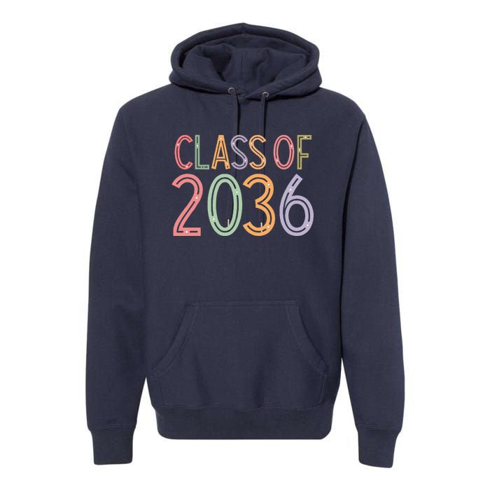 Class Of 2036 Grow With Me Graduation First Day Of School Premium Hoodie