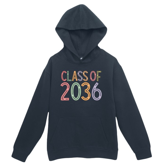 Class Of 2036 Grow With Me Graduation First Day Of School Urban Pullover Hoodie