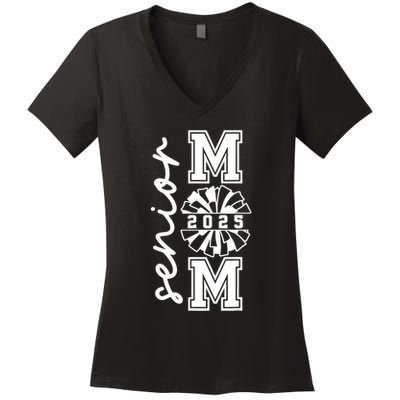Class Of 2025 Senior Year Cheer Mom Senior 2025 Senior Cheerleader Mom Cheer Women's V-Neck T-Shirt