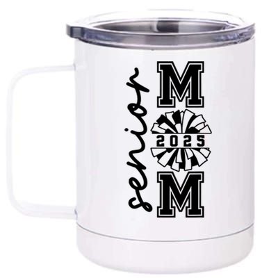 Class Of 2025 Senior Year Cheer Mom Senior 2025 Senior Cheerleader Mom Cheer 12 oz Stainless Steel Tumbler Cup