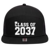 Class Of 2037 Graduation 7 Panel Mesh Trucker Snapback Hat