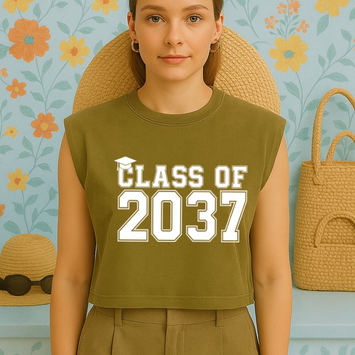 Class Of 2037 Graduation Garment-Dyed Women's Muscle Tee