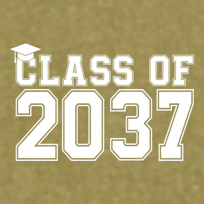 Class Of 2037 Graduation Garment-Dyed Women's Muscle Tee