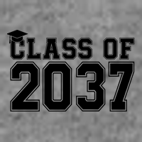 Class Of 2037 Graduation Women's Crop Top Tee