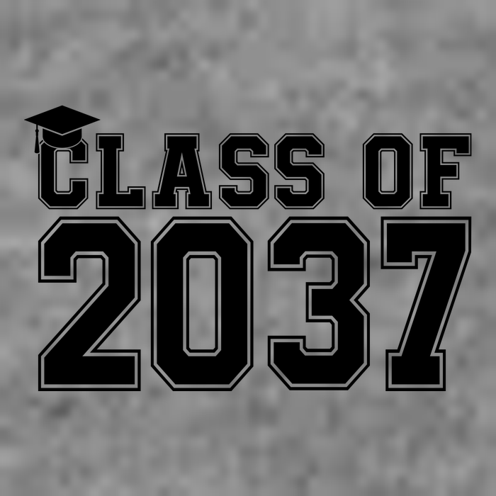 Class Of 2037 Graduation Women's Crop Top Tee