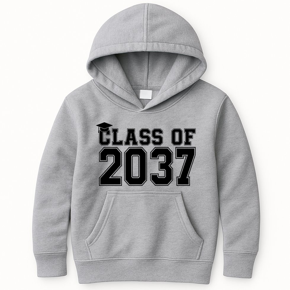 Class Of 2037 Graduation Kids Hoodie