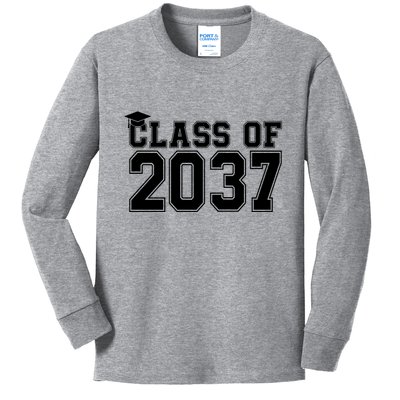 Class Of 2037 Graduation Kids Long Sleeve Shirt