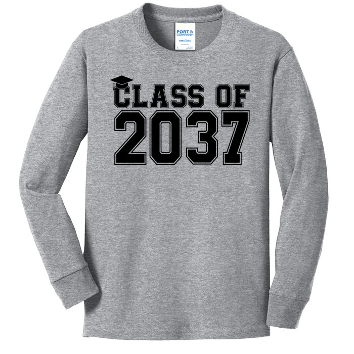 Class Of 2037 Graduation Kids Long Sleeve Shirt